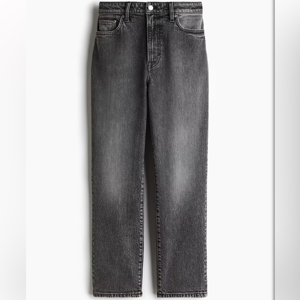 H&M ULTRA HIGH RISE MOM‎ JEANS Size 6 Black Wash